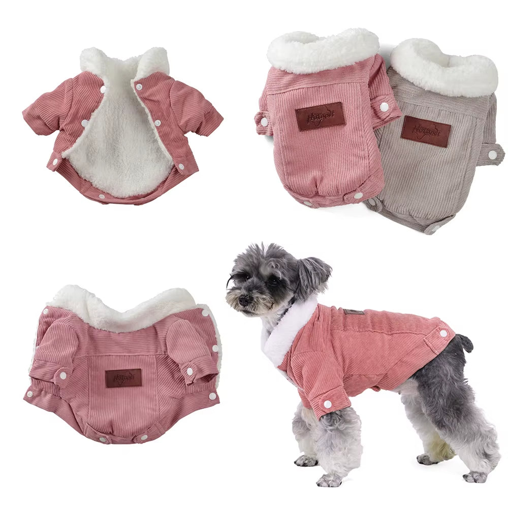 Pet Dog Clothing Autumn Winter for Dogs Thicken Warm Puppy Dog Coat Jacket Soft Fleece Chihuahua French Bulldog Clothing Outfits
