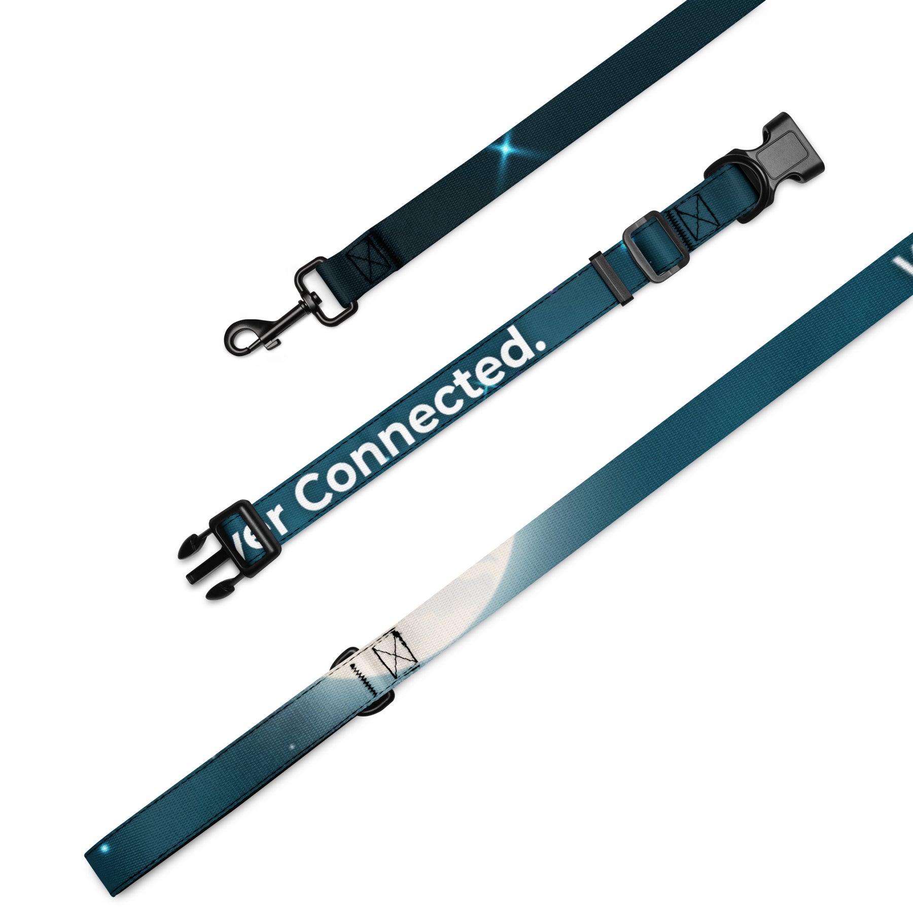 Forever Connected Pet Collar and Leash Set in white