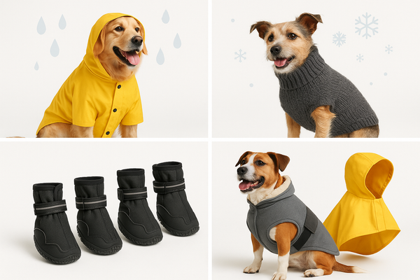 Pet raincoats and protective apparel for dogs and cats