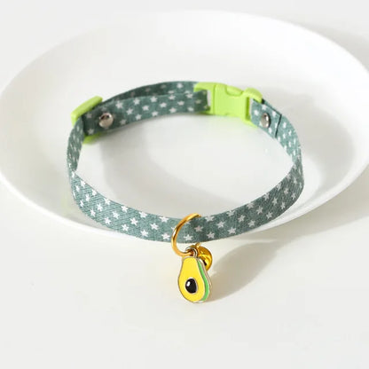 Cute Cat Collars with Moon Pendant Adjustable Safety Kitten Collar Puppy Chihuahua Raabit Necklace with Bells Pets Accessories
