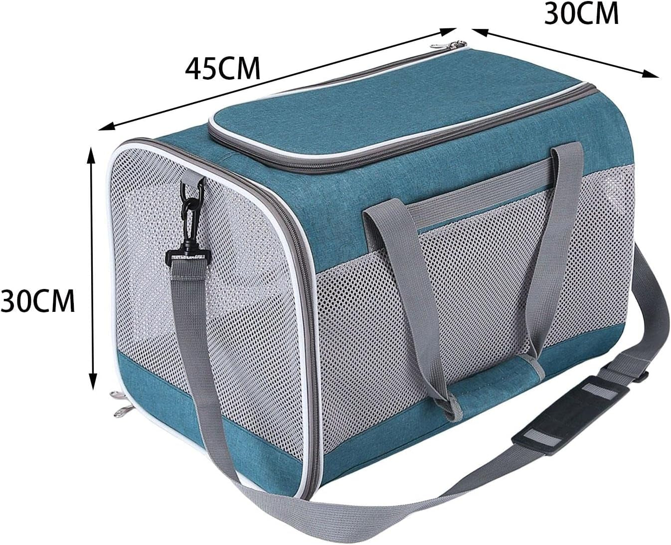Dog Carriers Purse Carrier Bag Portable Zipper Closure Soft Pouch Handbag Travel Bag for Small Dog Cat Walking (Green)