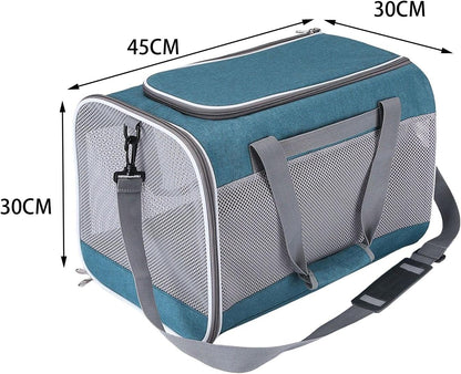 Dog Carriers Purse Carrier Bag Portable Zipper Closure Soft Pouch Handbag Travel Bag for Small Dog Cat Walking (Green)