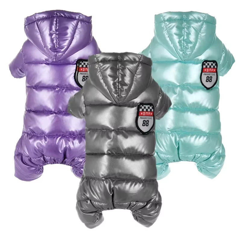 Clothes for Small Dogs Winter Warm Puppy Pet Dog Coats Waterproof Hooded Dog Jacket Jumpsuits Chihuahua Yorkie Clothing Overalls