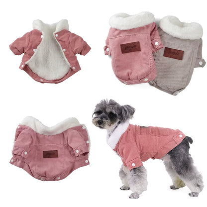 Pet Dog Clothing Autumn Winter for Dogs Thicken Warm Puppy Dog Coat Jacket Soft Fleece Chihuahua French Bulldog Clothing Outfits