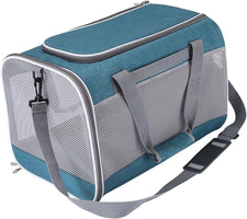 Dog Carriers Purse Carrier Bag Portable Zipper Closure Soft Pouch Handbag Travel Bag for Small Dog Cat Walking (Green)