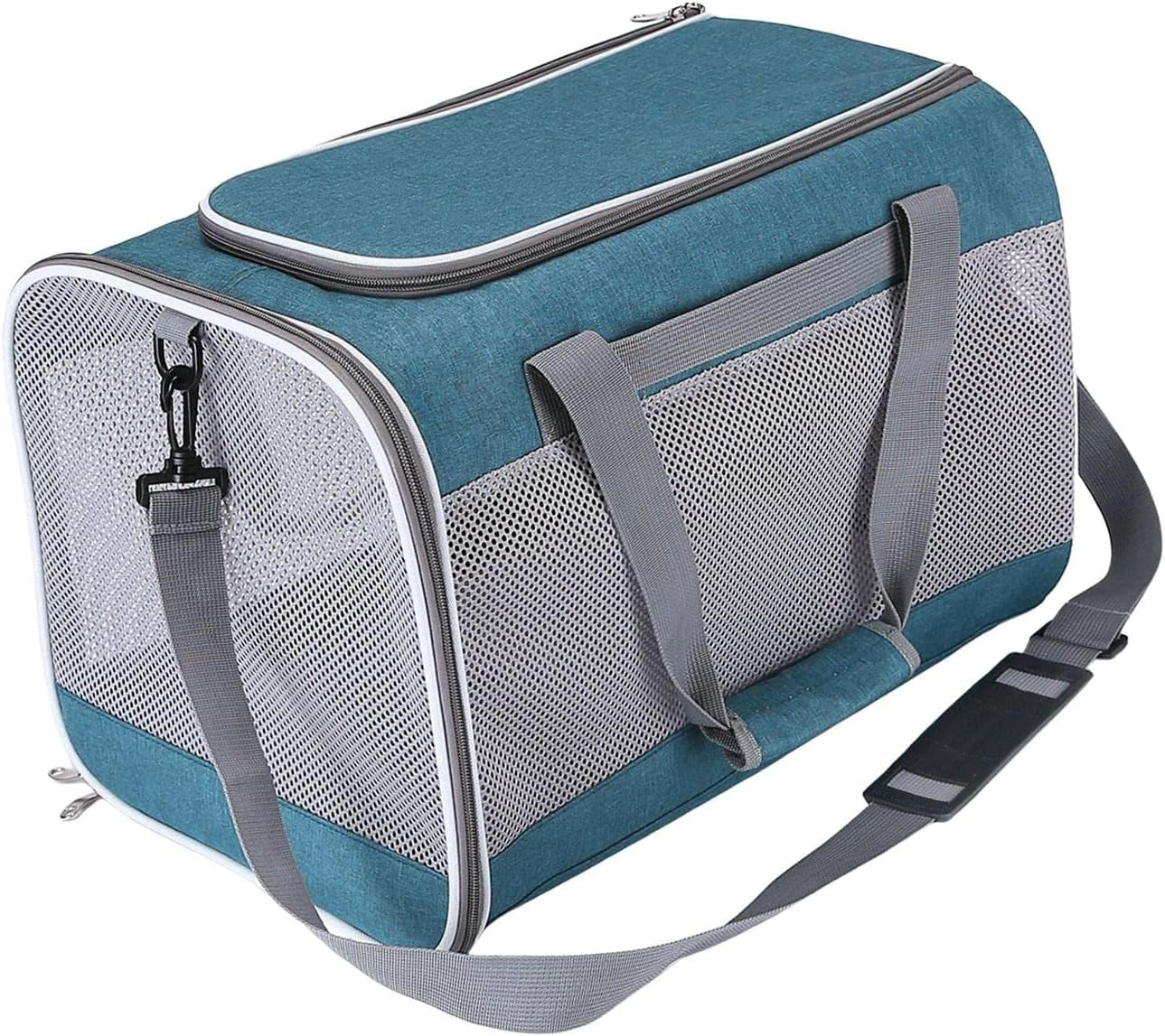 Dog Carriers Purse Carrier Bag Portable Zipper Closure Soft Pouch Handbag Travel Bag for Small Dog Cat Walking (Green)