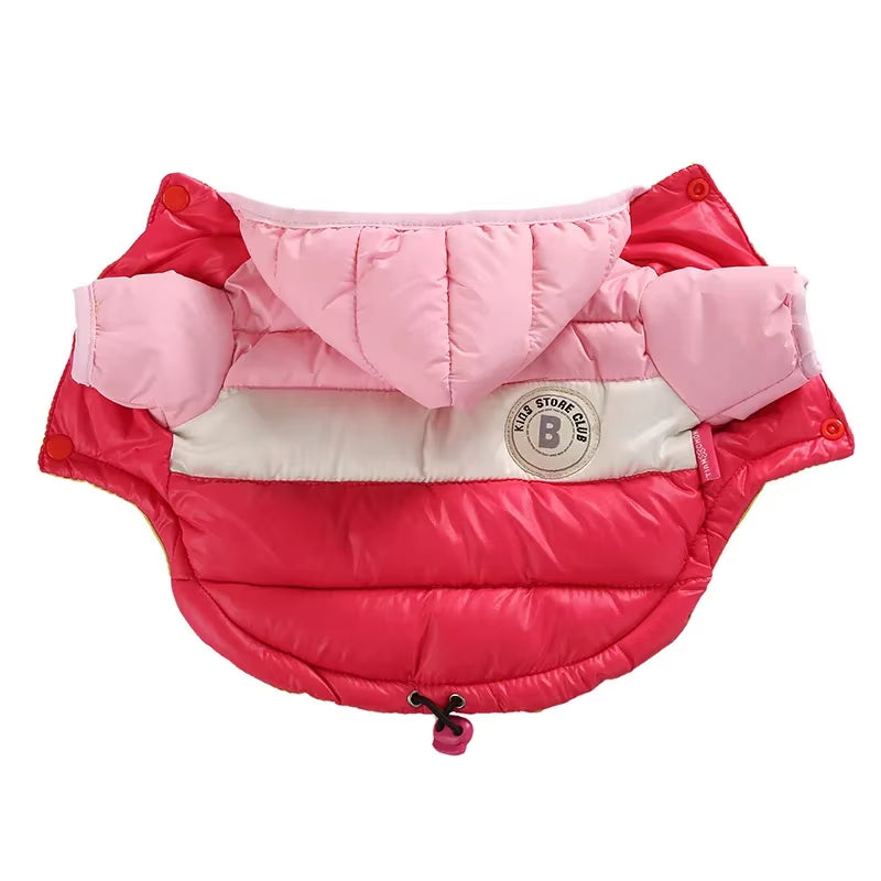 Waterproof Big Dog down Jacket Winter Warm Dog Clothes for Small Medium Large Dogs French Bulldog Pug Hooded Coat Pets Clothing