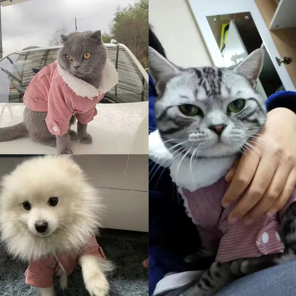 Pet Dog Clothing Autumn Winter for Dogs Thicken Warm Puppy Dog Coat Jacket Soft Fleece Chihuahua French Bulldog Clothing Outfits