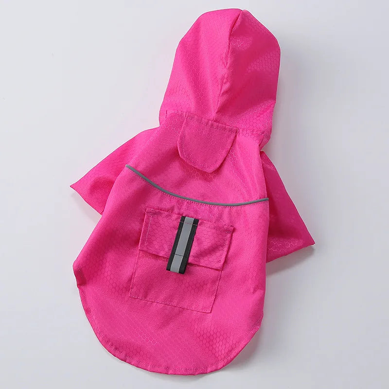 S-XL Creativity Pets Clothes Hooded Raincoats Reflective Strip Dogs Rain Coats Waterproof Outdoor Breathable Net Yarn Jackets
