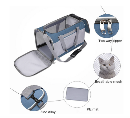 Premium Green Pet Carrier Purse - Soft Travel Bag for Small Dogs & Cats | Pet Mosaic