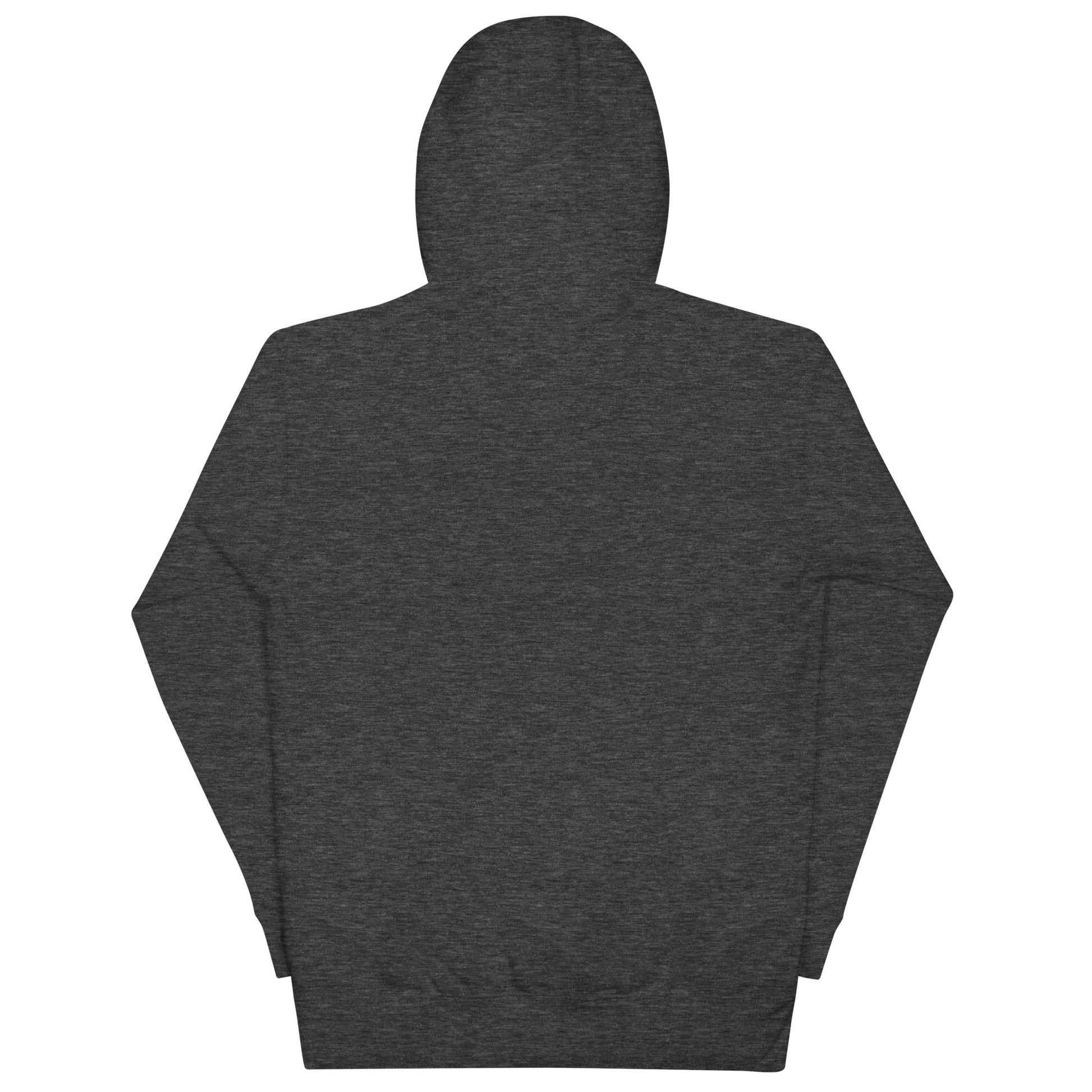 Dark gray hoodie on a white background