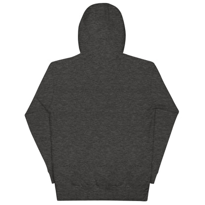 Dark gray hoodie on a white background