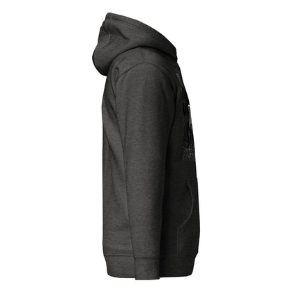 Dark gray hoodie on a white background