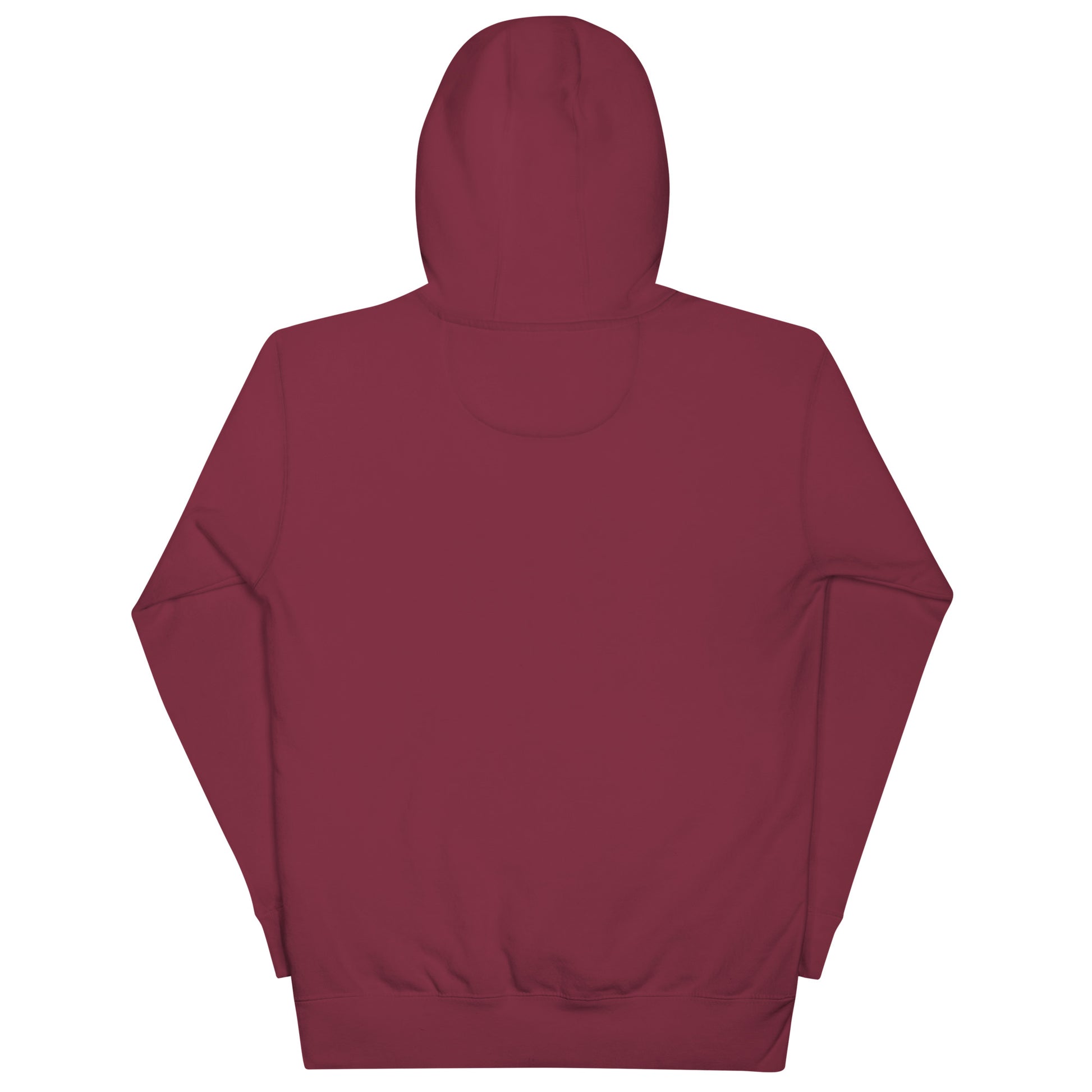 Maroon hoodie on a white background