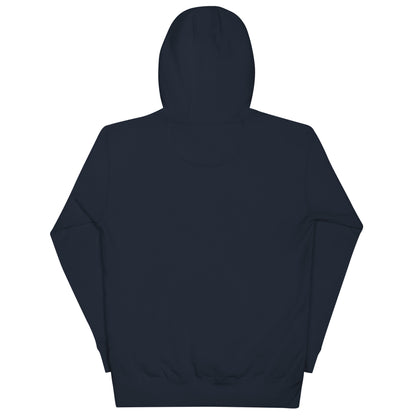 Navy blue hoodie on a white background