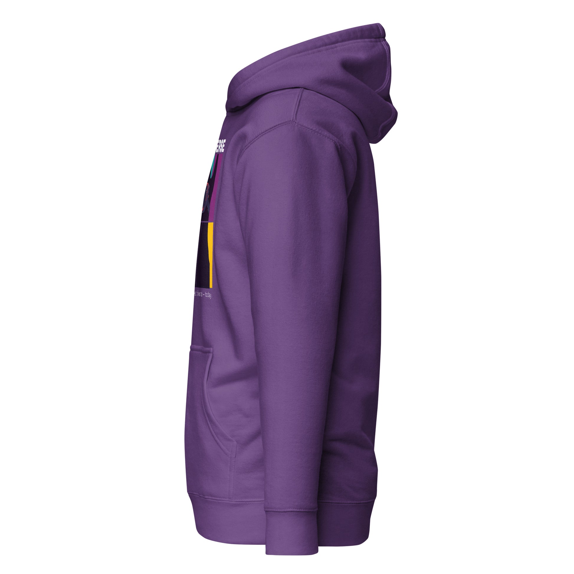 Purple hoodie on a white background