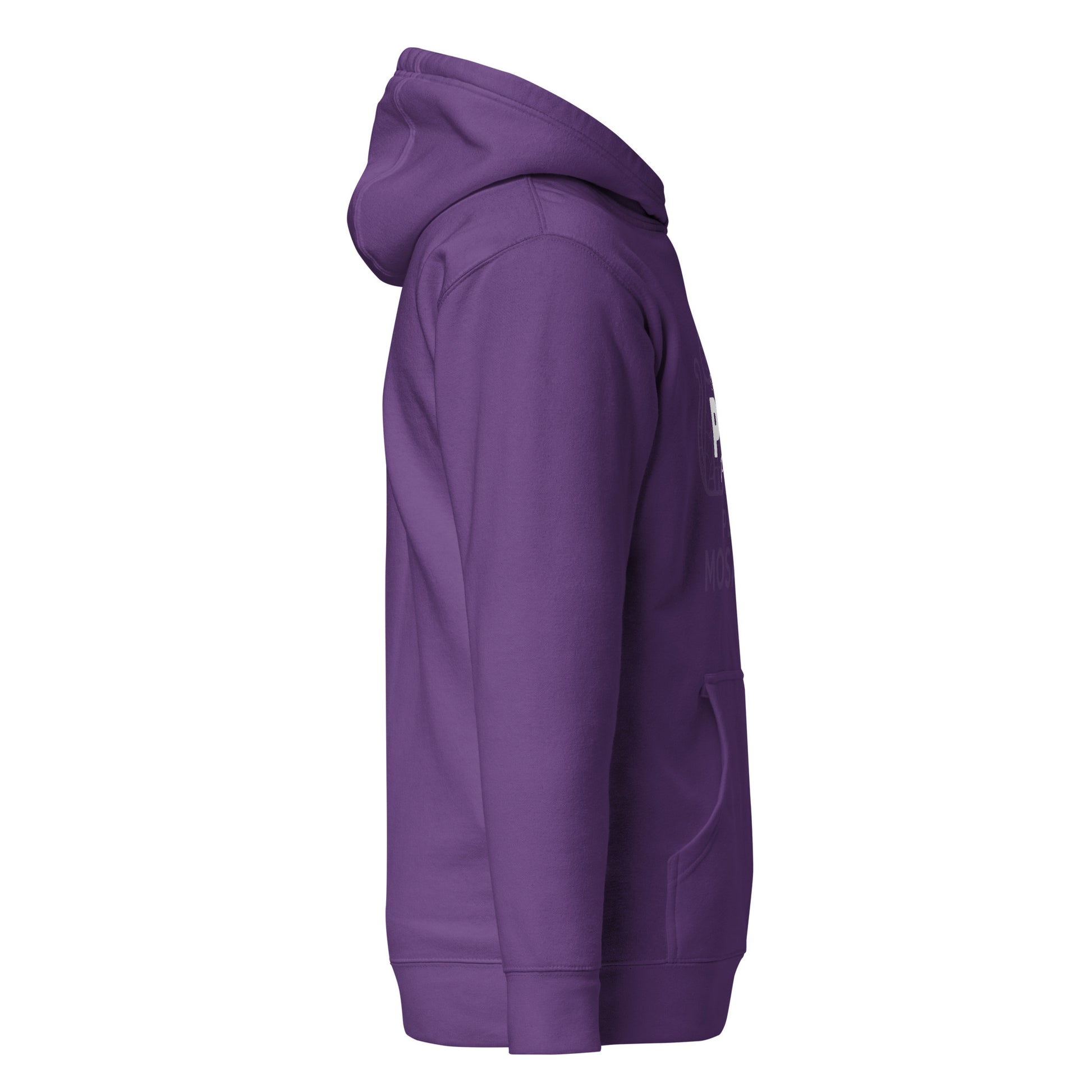 Purple hoodie on a white background
