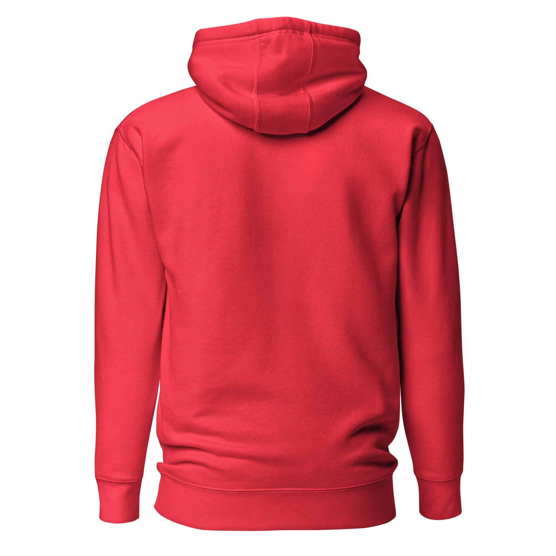 Red hoodie on a white background