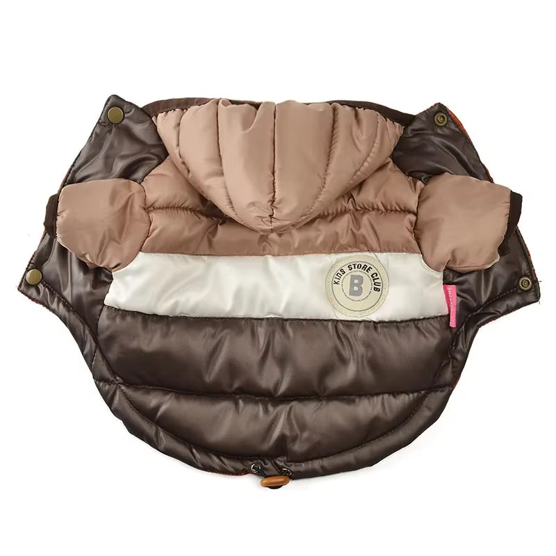 Waterproof Big Dog down Jacket Winter Warm Dog Clothes for Small Medium Large Dogs French Bulldog Pug Hooded Coat Pets Clothing