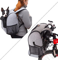 PET PRODUCTS Travel Bike Backpack for Pets Gray 9.5 X 14 X 15.75 Inches