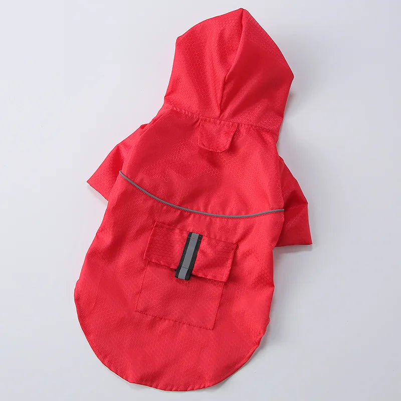S-XL Creativity Pets Clothes Hooded Raincoats Reflective Strip Dogs Rain Coats Waterproof Outdoor Breathable Net Yarn Jackets