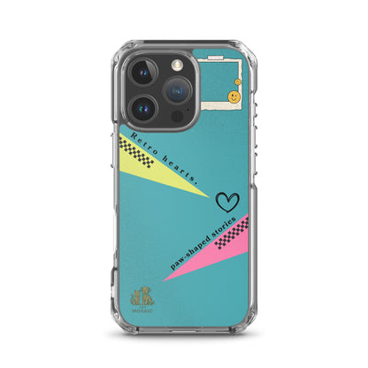 Phone case with colorful design on a white background