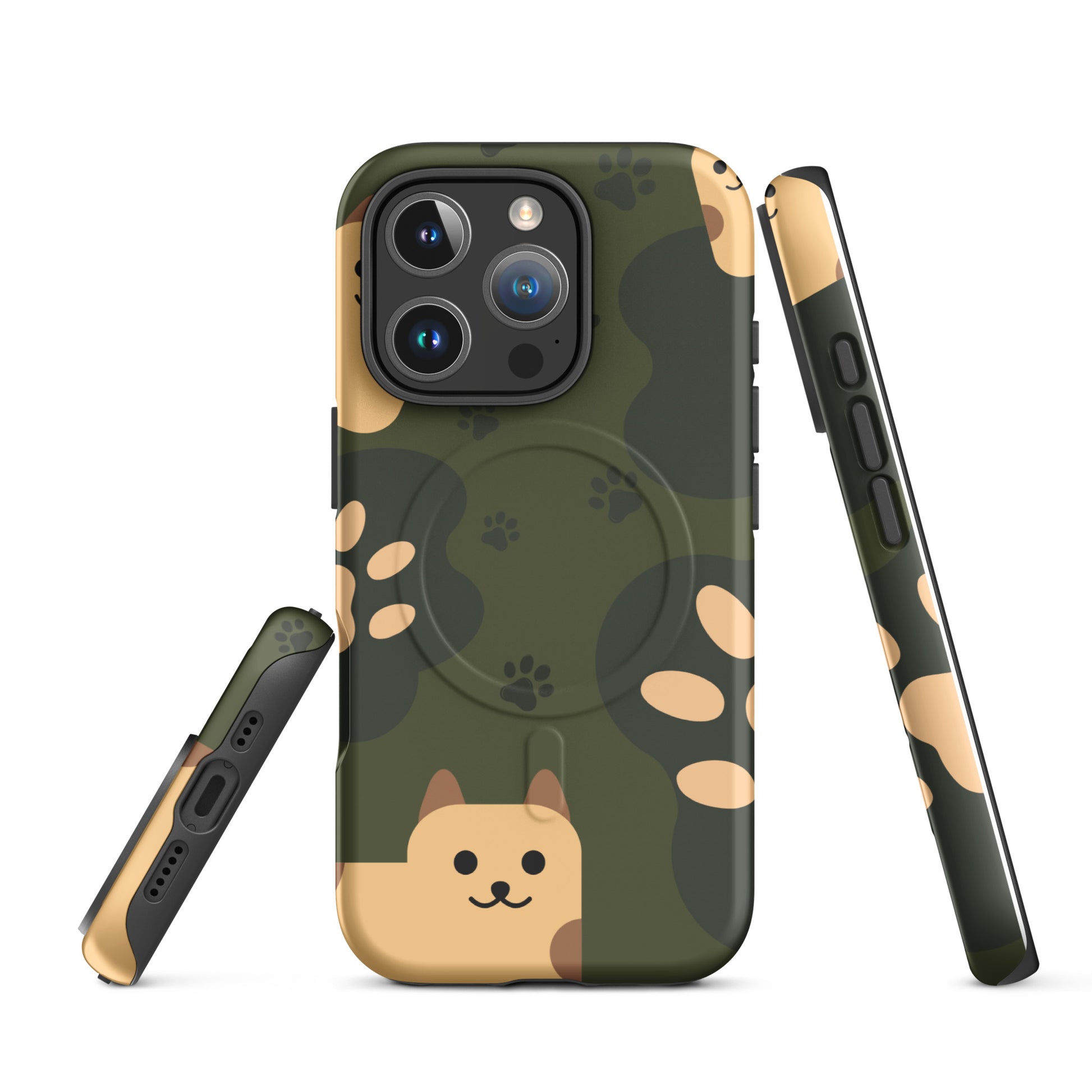 Phone case with cat design on a white background