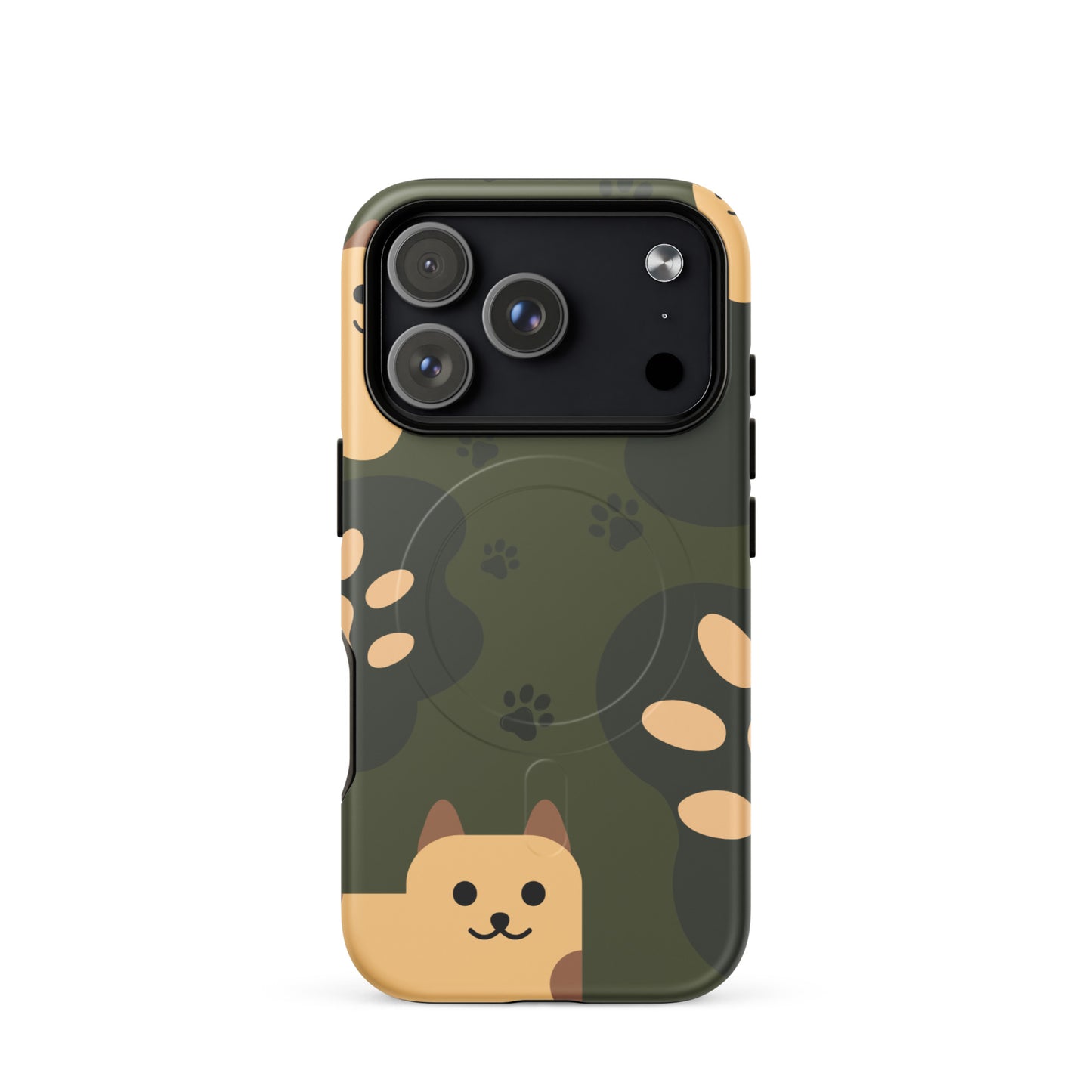 Phone case with a cat design on a white background