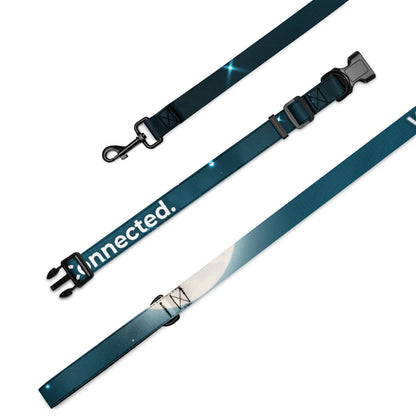 Forever Connected Pet Collar and Leash Set in white 