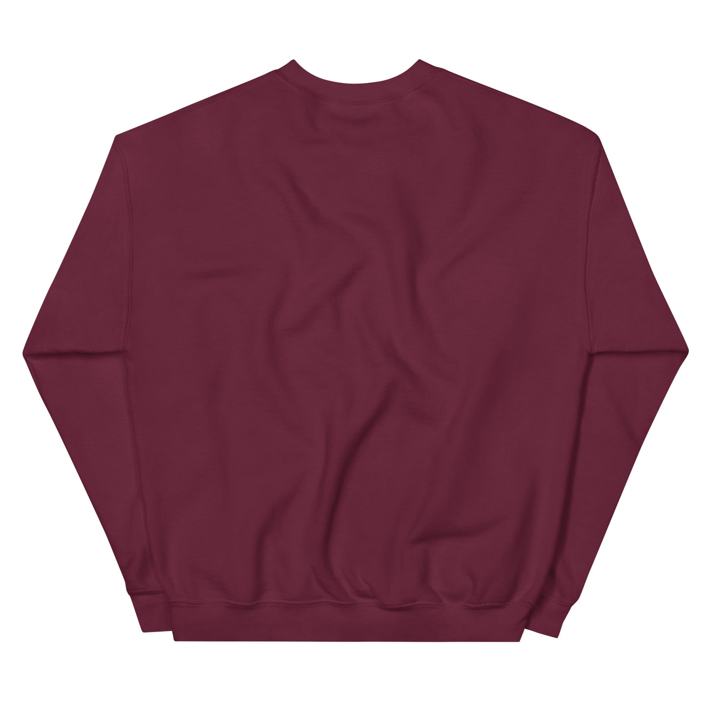 Maroon sweatshirt on a white background