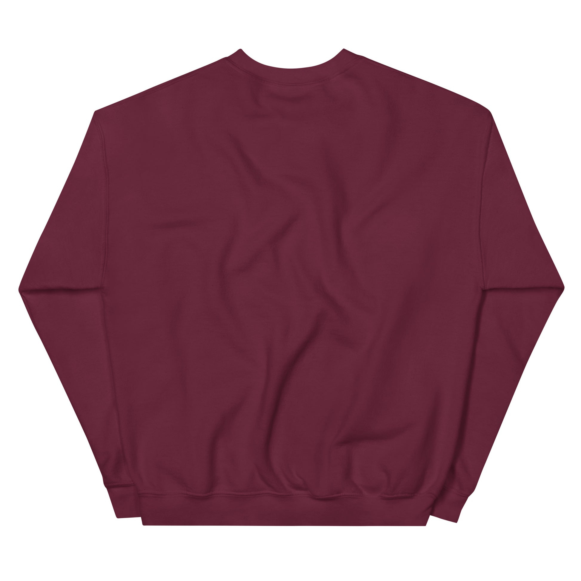 Maroon sweatshirt on a white background