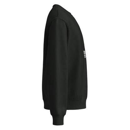 Black hoodie with text on the sleeve against a white background