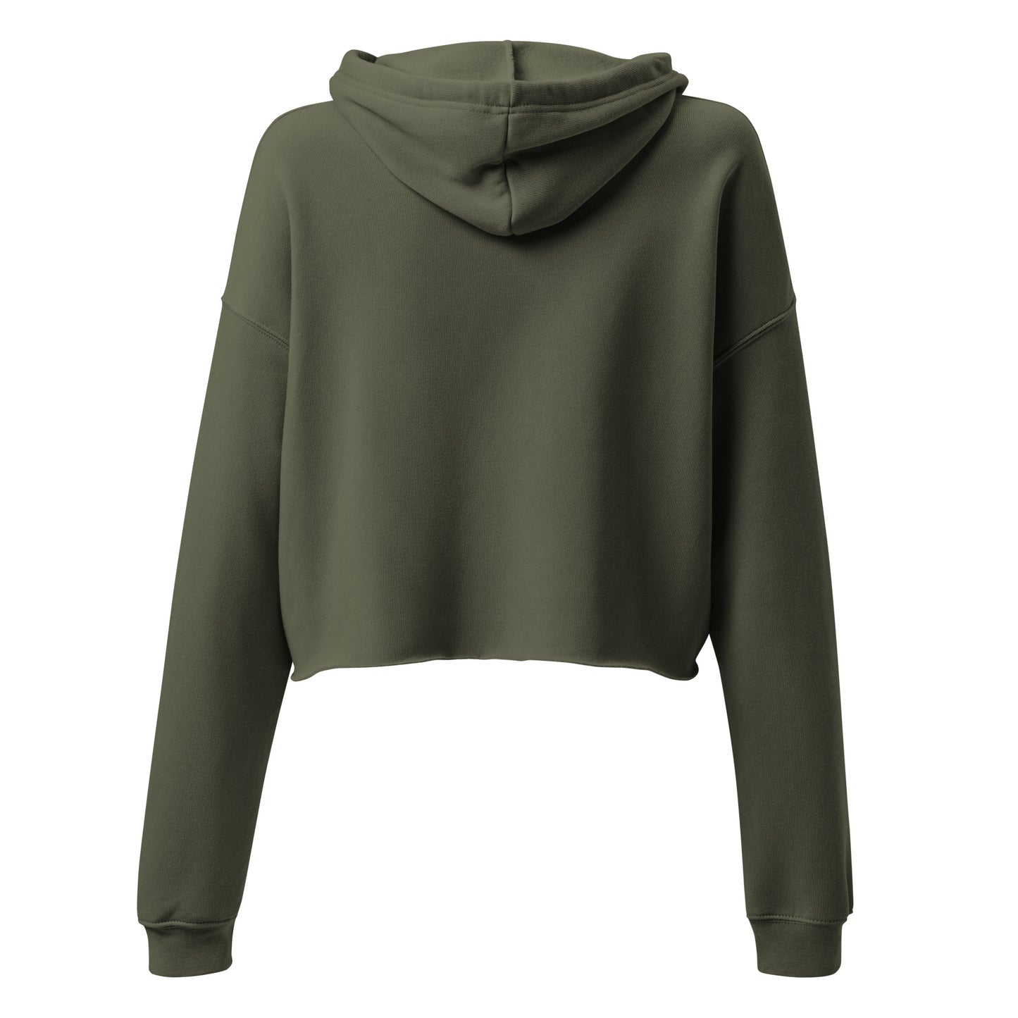 Green hoodie on a white background